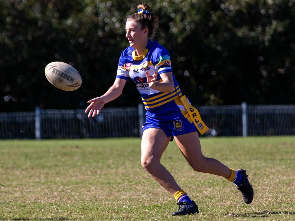 Lily Patston on the move in Ladies League Tag in NRRRL.