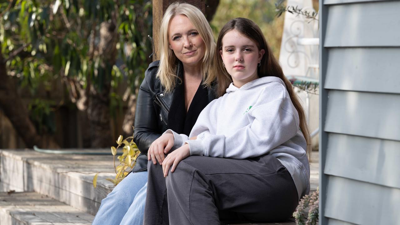 Alex Hamilton and her daughter Shiloh Waddell who had whooping cough as cases have more than double in Geelong. Picture: Brad Fleet