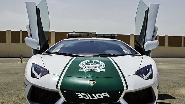 Mideast Emirates Dubai Lamborghini Patrol