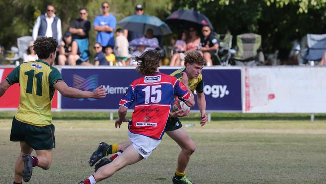 Action galleries of the junior rugby union grand finals, match played at Surfers Paradise Home Ground. Surfers Paradise Dolphins Vs Bond Uni under 18s division. Picture Mike BatterhamAction galleries of the junior rugby union grand finals, match played at Surfers Paradise Home Ground. Surfers Paradise Dolphins Vs Bond pirates under 18s division. Picture Mike Batterham