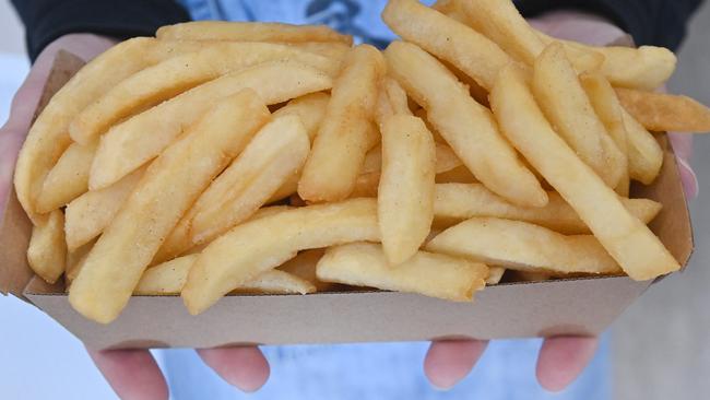 Kenny's fresh-cut hot chips are guaranteed to be gluten-free. Picture: Keryn Stevens