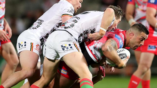 Dragons prop Paul Vaughan has been picked on the interchange bench after serving 14 days in isolation for a COVID rules breach. Picture: Getty Images