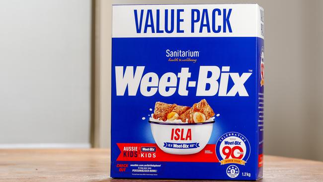 A Weet-Bix size switch has left shoppers paying the same for less product.  Picture: Tim Carrafa