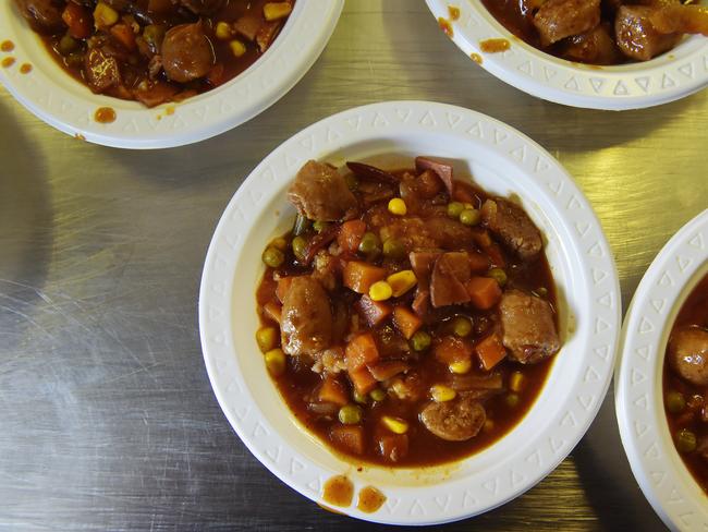 Sausage, bacon and vegetable stew with rice is served Picture: KERI MEGELUS