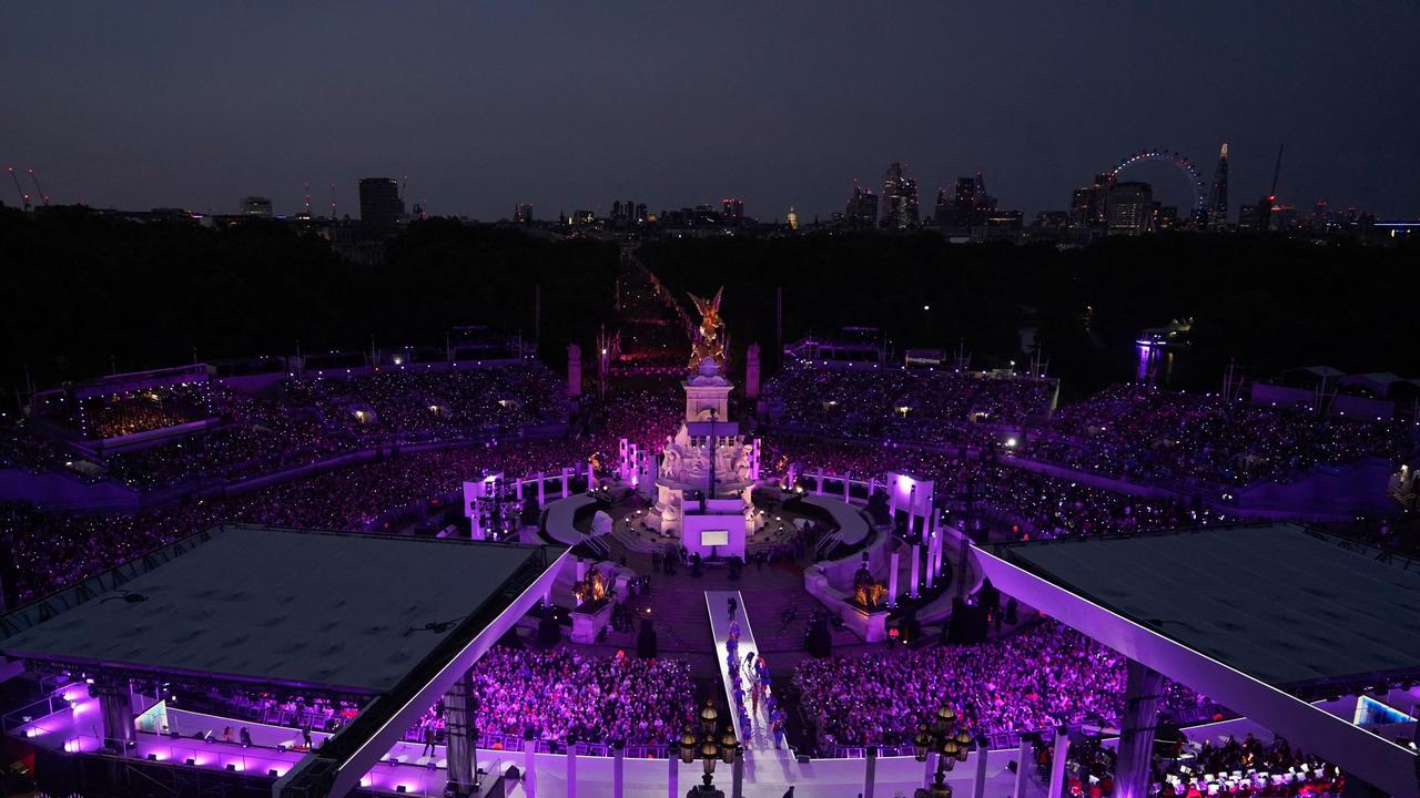 Around 20,000 people attended the Platinum Party. Picture: Niklas Halle’n/AFP