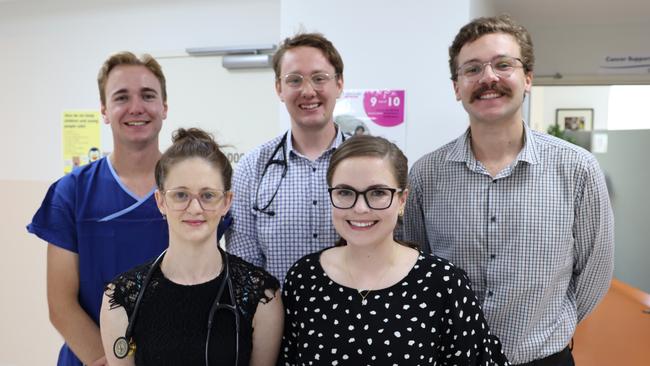 Left to right: Jack Beswick, Nateika Ramsurrun, Luke Muir, Grace Gable, and Miles McTaggart. Five graduate doctors to start at the Royal Hobart Hospital. Picture: supplied