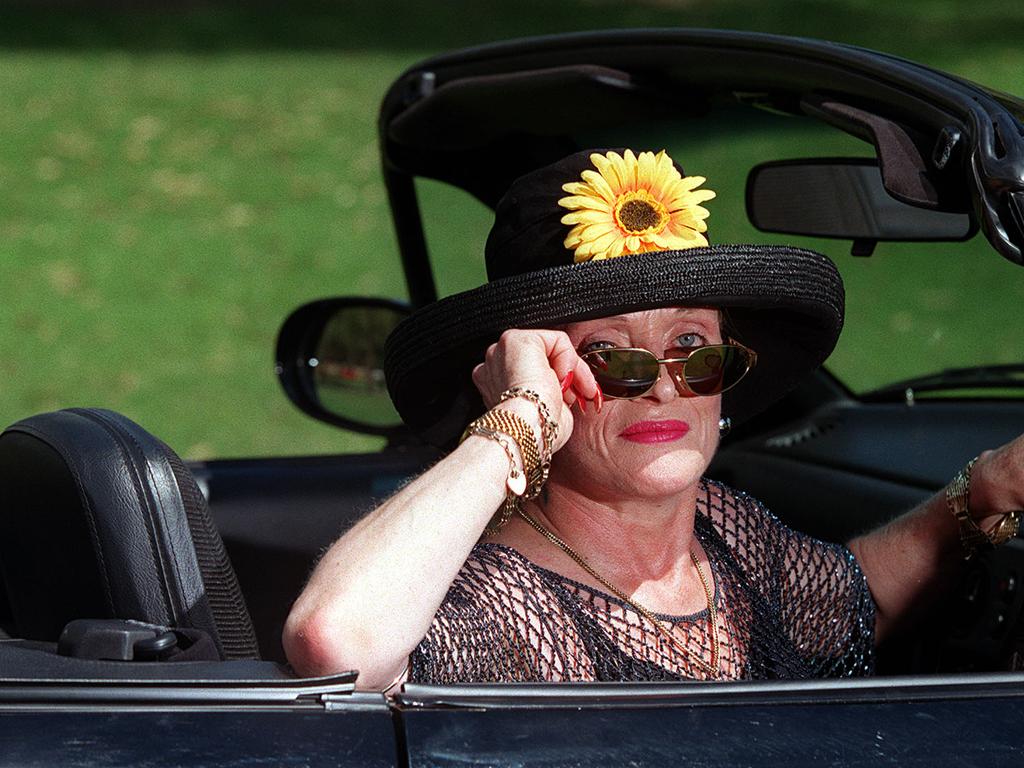 Stormy Summers with her sports car in 2000. Picture: Tony Lewis.