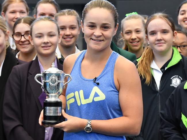 Among Kayo’s streaming sport highlights was Ash Barty’s French Open Grand Slam victory, which attracted 64,000 subscribers. Picture: AAP