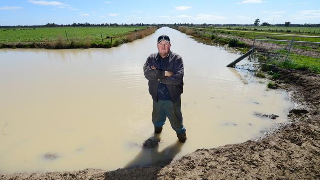 Murrabit dairy farmer Andrew Leahy has never had so much unused water to carry over into next season. Picture: Zoe Phillips