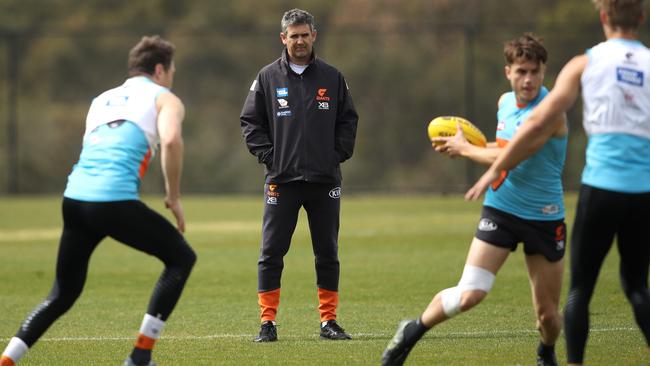 Coach Leon Cameron during Giants training. Picture: Phil Hillyard