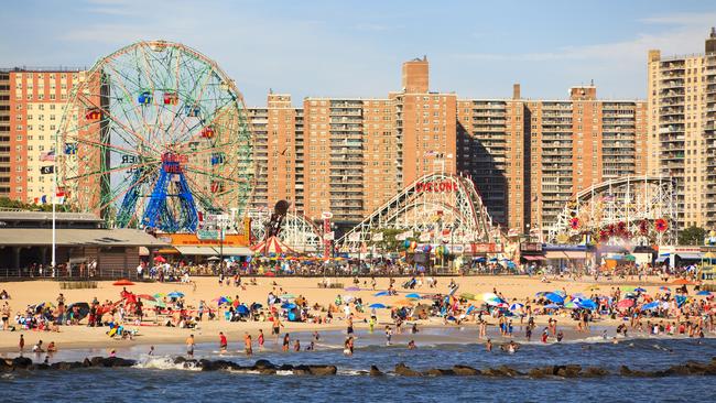 The beach at Coney Island.