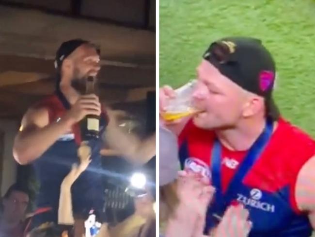 Demons’ premiership party gets very loose