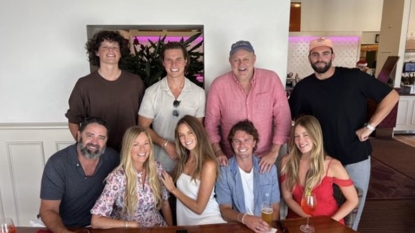 Billy Brownless and Garry Lyon spent Christmas 2022 together with Nicky, Lucy, Ruby, Oscar and Max Brownless and Paddy McCartin and Josh Wallis. Picture: Instagram