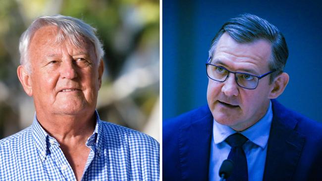 NT Chief Minister Michael Gunner, right, has criticised ICAC Commissioner Ken Fleming, left, saying comments he made at Budget Estimates about a whistleblower were ‘unwise’