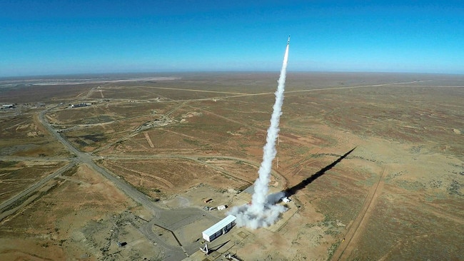 Test launch of hypersonic rocket at more than five times the speed of sound, Woomera, May 2016. Indicative of the type of technology that could be further developed through the AUKUS arrangement.