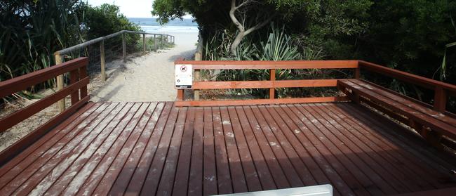 A bench near the beach. Picture Glenn Hampson