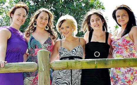 BEVY OF BEAUTIES: Five of the 11 entrants contesting this year’s Alstonville Showgirl crown are (from left) Elise Hollman, Nikki Walsh, Truleigh Wray, Laura Bettinzoli and Emily Gordon. Picture: Colin Cooksey Photography