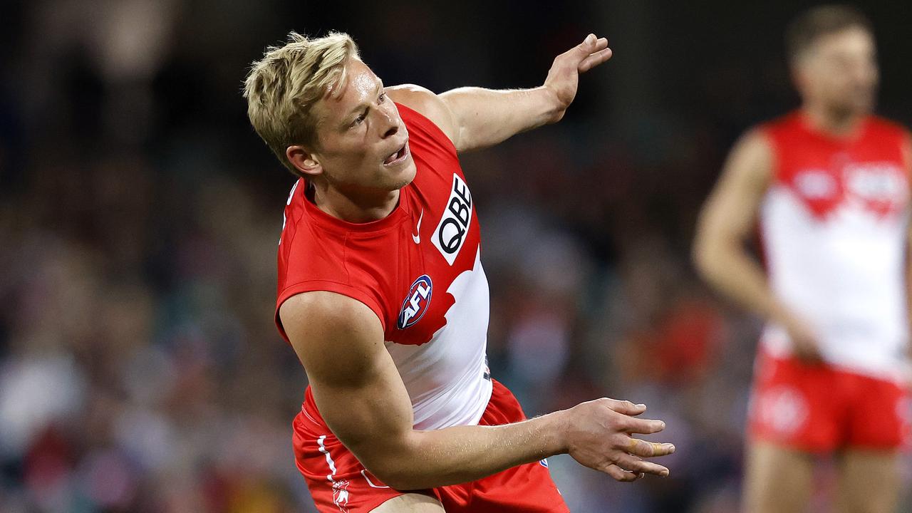 Isaac Heeney kicked 0.2 and three no scores from five shots at goal. Picture: Phil Hillyard