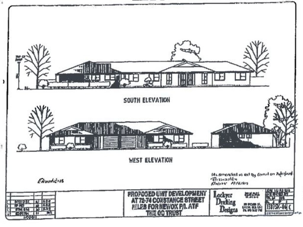 The plans for a six unit development at 74 Constance Street, Miles. Picture: WDRC