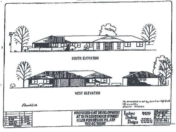 The plans for a six unit development at 74 Constance Street, Miles. Picture: WDRC