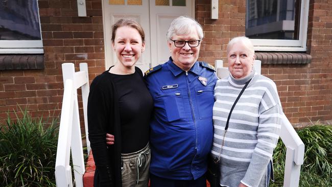 Stan with his Debbie and daughter Gemma at his farewell this week. Picture: Rohan Kelly