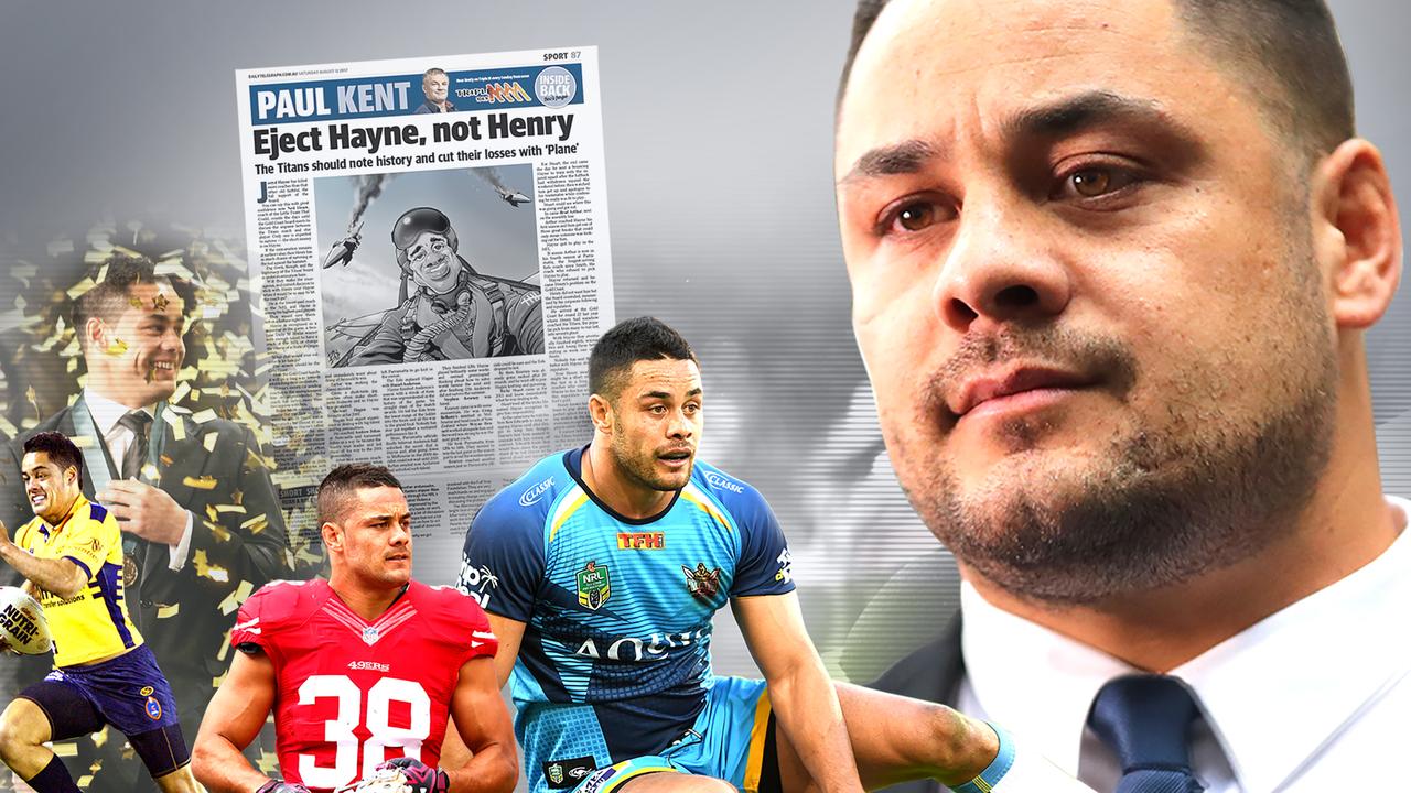 Jarryd Hayne’s fall from grace. Digital art: Boo Bailey