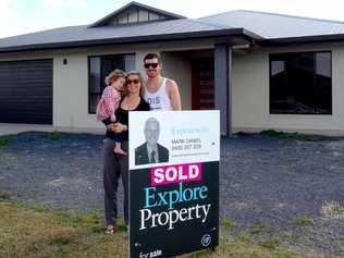 MOVED IN: First-home buyer Lloyd Franettovich and girlfriend Chelsea Streeter have truly settled into owning their first home, purchased in June. Picture: Explore Property