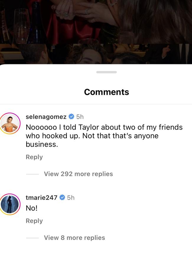 Selena revealed what she really said to Taylor.