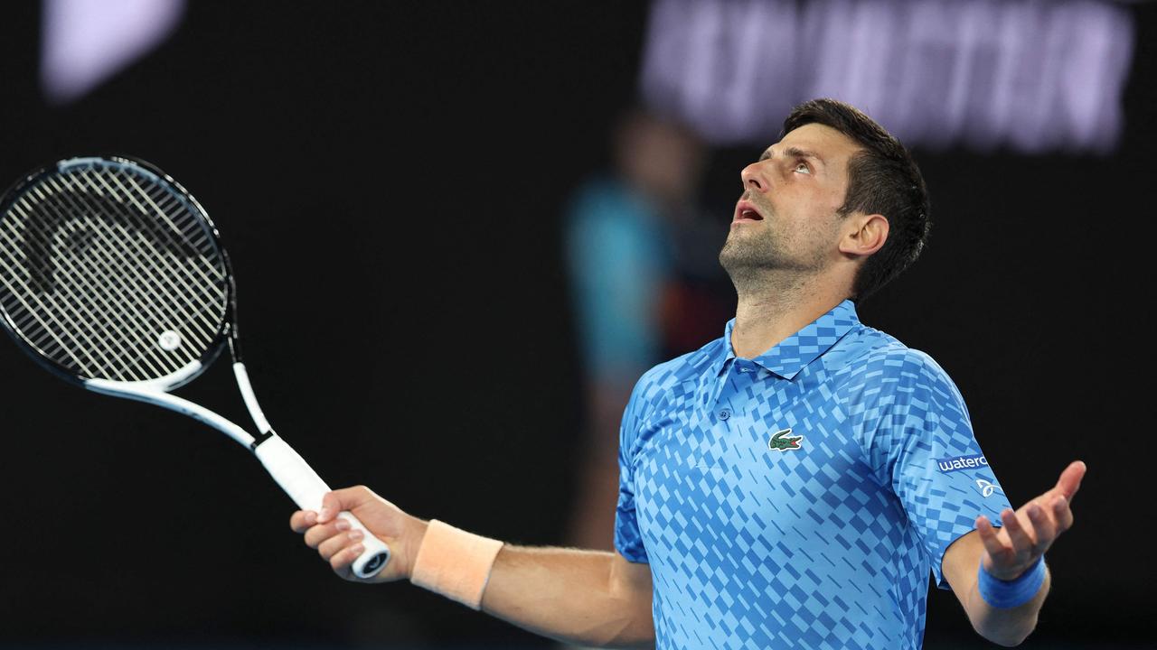 Novak Djokovic pulled rank to take an unscheduled bathroom break last night. Picture: Martin KEEP / AFP