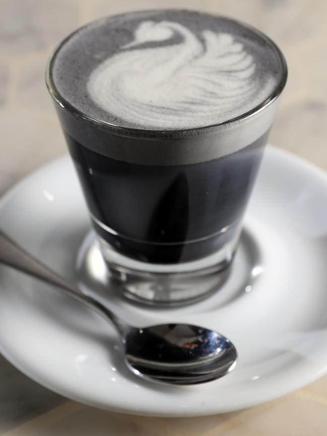 The black latte. Picture: Alex Coppel.