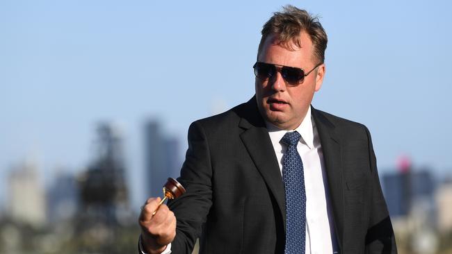 Nick Williams reacts after drawing barrier 23 for racehorse Yucatan for the Melbourne Cup. Picture: AAP Image