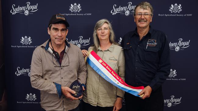 Mountain Top Coffee Estate roaster and production manager Bernard Rooney (left) with owners Denise and Owen Whitney. Picture: them1group