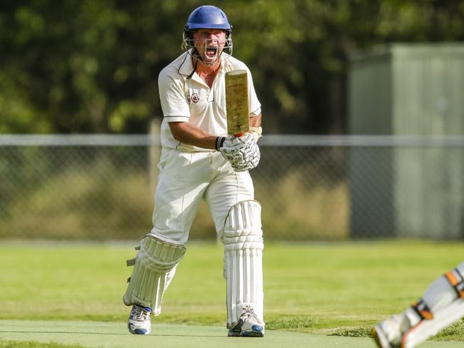 Simon Dart during his match-winning 133 not out in the 2016-17 MPCA District grand final. Picture: Valeriu Campan