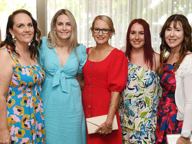 Sam Whiting, Brooke Hogan, Karli Pow, Sarah Papp and Amy Ashley. Picture: Shae Beplate.