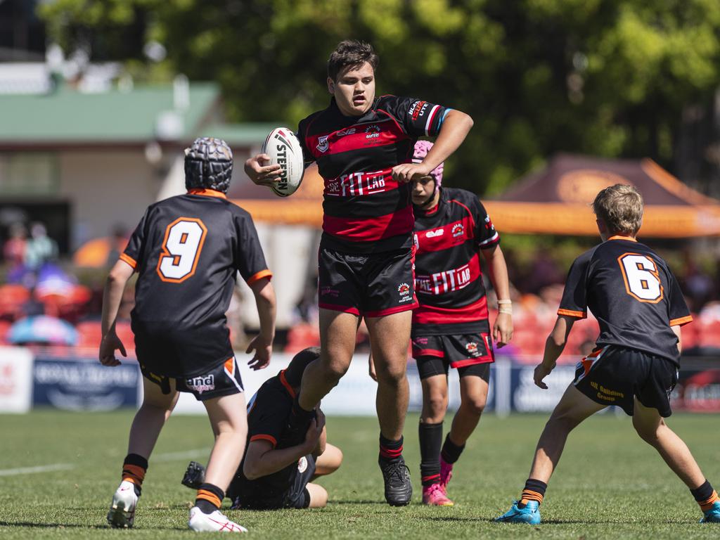 Tony Lazarus of Valleys against Southern Suburbs in U13/14 boys Toowoomba Junior Rugby League grand final at Toowoomba Sports Ground, Saturday, September 7, 2024. Picture: Kevin Farmer