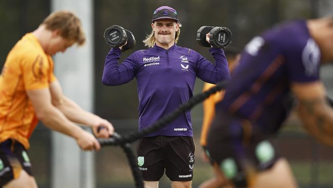 Ryan Papenhuyzen had yet to even begin running at Storm training. Picture: Getty Images