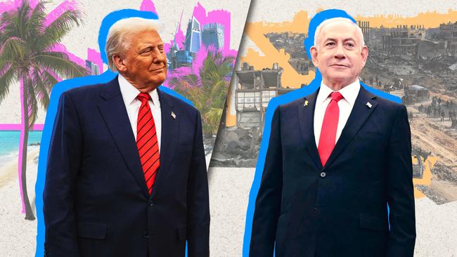 US President Donald Trump set out his plan to redevelop war-torn Gaza during a White House press conference with Israeli Prime Minister Benjamin Netanyahu. Artwork: Frank Ling