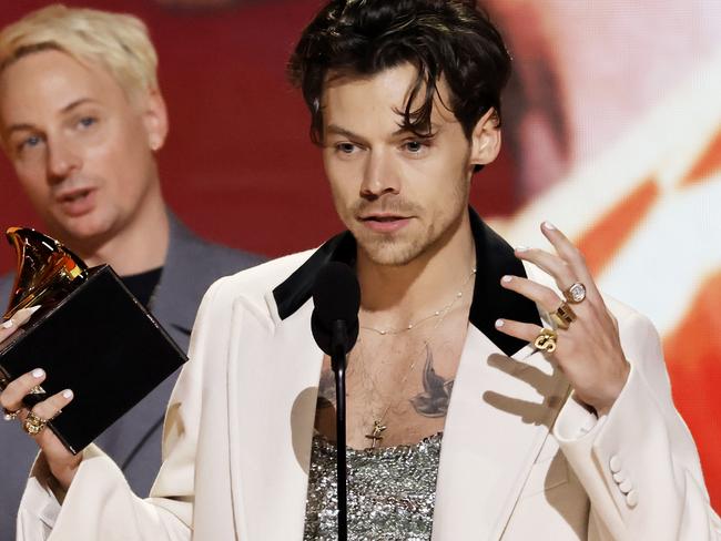 ‘This doesn’t happen to people like me very often.’ Styles’ comment raised eyebrows. Picture: Kevin Winter/Getty Images for The Recording Academy