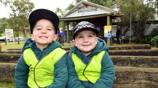 Noah (left) and Flynn Frazer at the Heritage Bank Toowoomba Royal Show. Sunday March 27, 2022