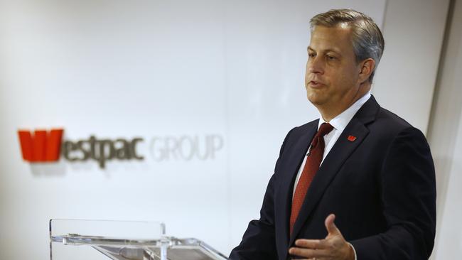 Westpac chief executive Brian Hartzer in Sydney yesterday.