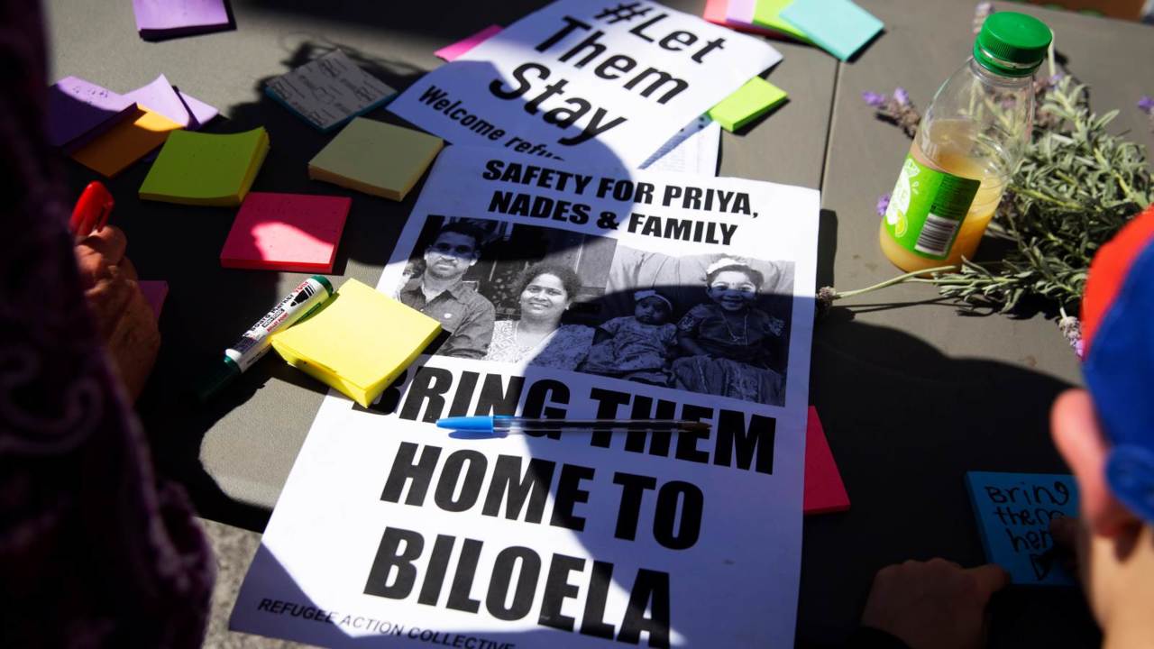 Protesters urge PM to let Biloela Tamil family stay in Australia