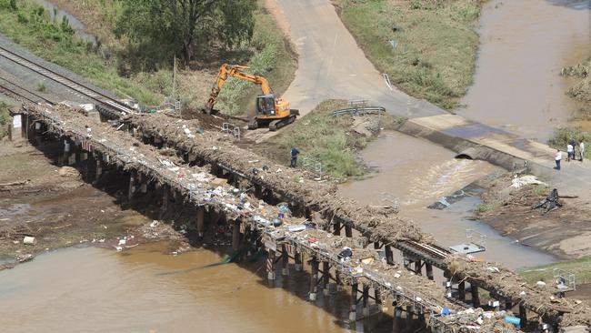 A view of some of the damage caused by the 2011 flood.