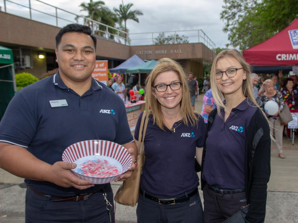 Wayne Vui, Jodie Theodosis and Abbey Bichel at the 2018 Gatton Christmas Carnival