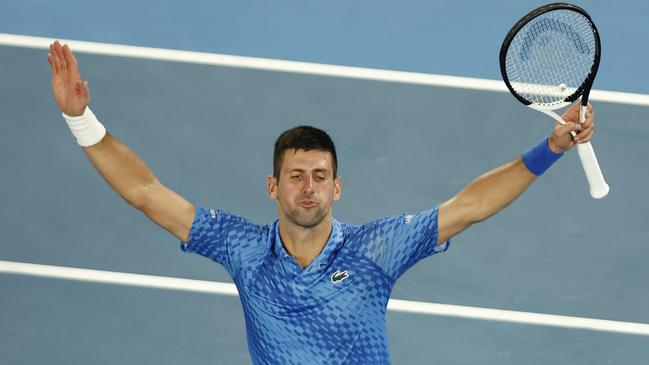 Novak Djokovic is one win from a 10th Australian Open title.