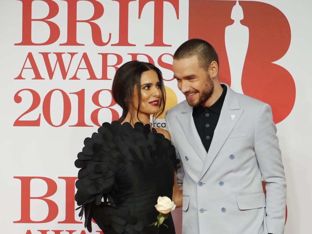 Liam Payne and partner Cheryl pose on the red carpet on arrival for the BRIT Awards 2018 in London on February 21, 2018. Picture: AFP