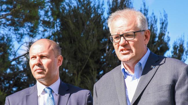 Treasurer Josh Frydenberg and Prime Minister Scott Morrison are preparing for a potentially election-defining budget. Picture: Alex Treacy