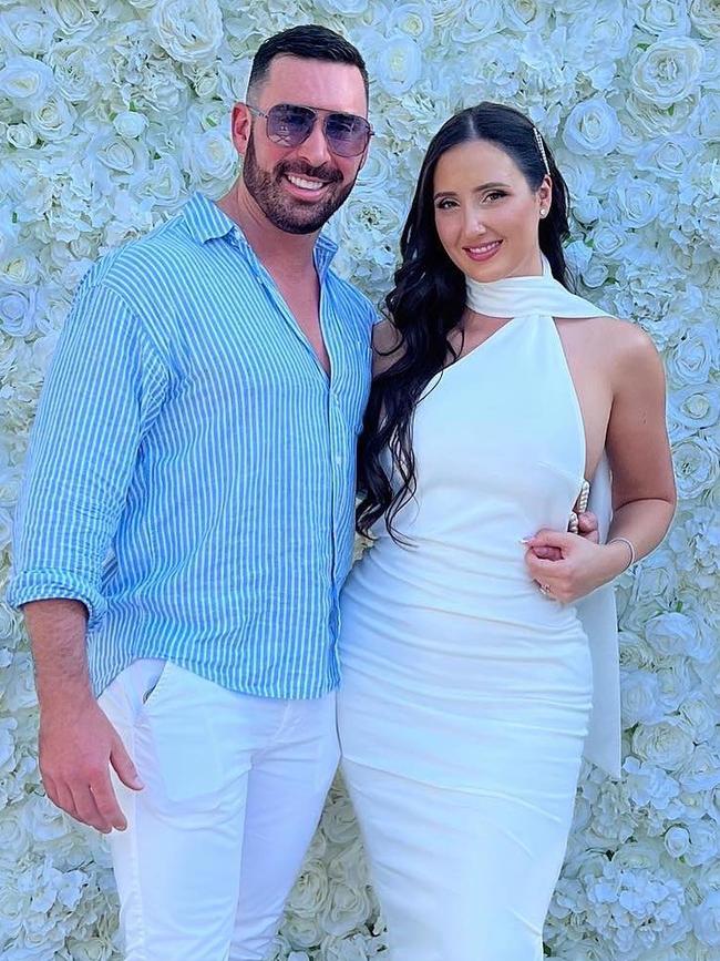 Isabelle Eleanore (right) with her husband Jeremy. Picture: Instagram