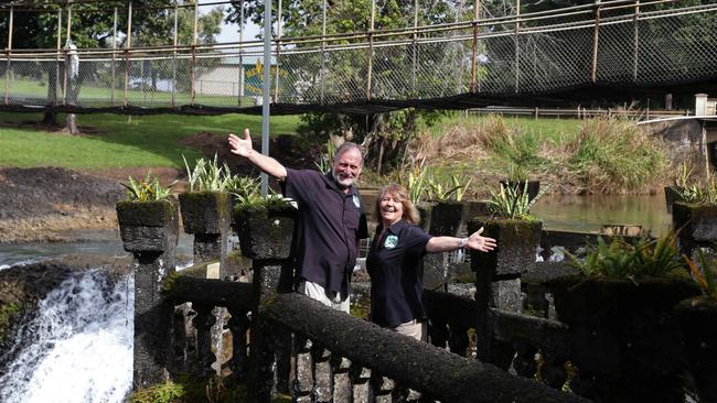 Paronella Park operators Mark and Judy Evans. Picture: Joshua Davies