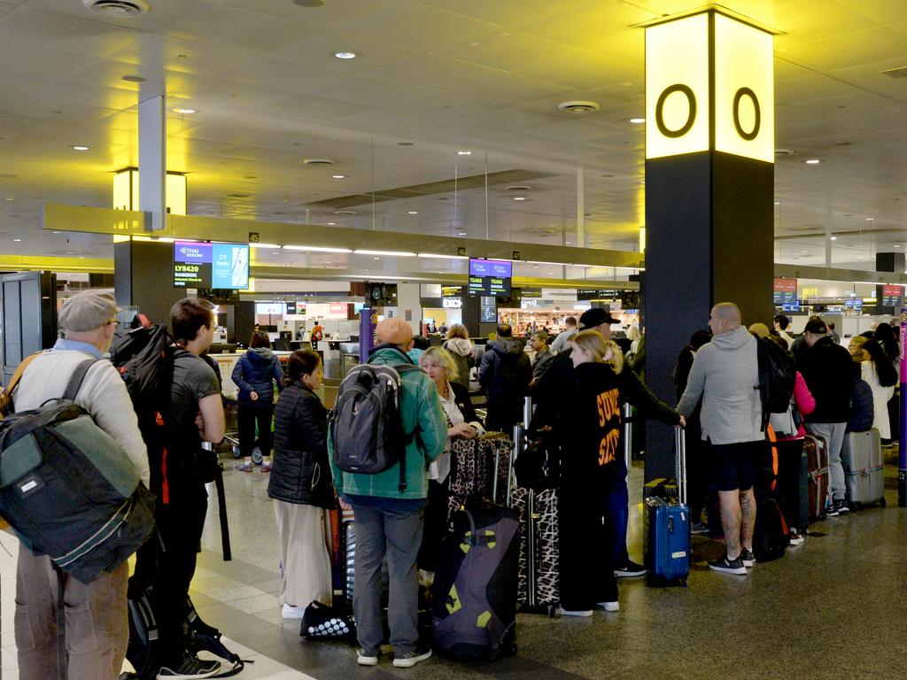 Melbourne Airport’s international terminal is set to experience its ‘busiest day on record’. Picture: NewsWire / Andrew Henshaw