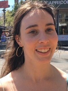 Elisabeth Storor votes in Alice Springs in the 2020 NT election. Picture: JASMINE BURKE